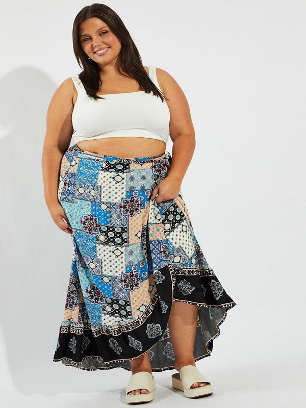 Rok Lilit Biru Motif